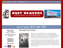Tablet Screenshot of busybeaversmoving.com